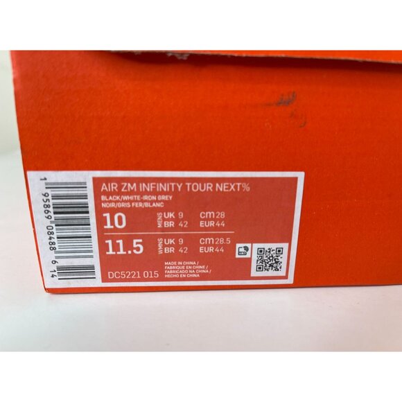 Nike Air Zoom Infinity Tour NEXT% Black Golf Mens 10us - Picture 7 of 7